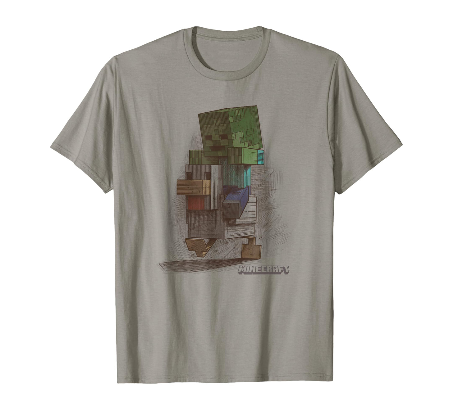 Minecraft Chicken Jockey Vintage Sketch T-Shirt