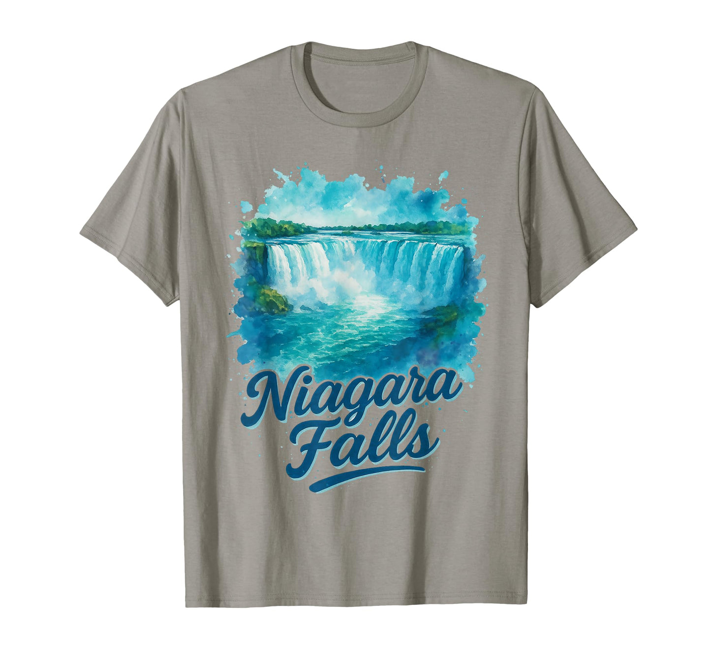 Niagara Falls Ontario Canada Landscape Watercolor Souvenir T-Shirt