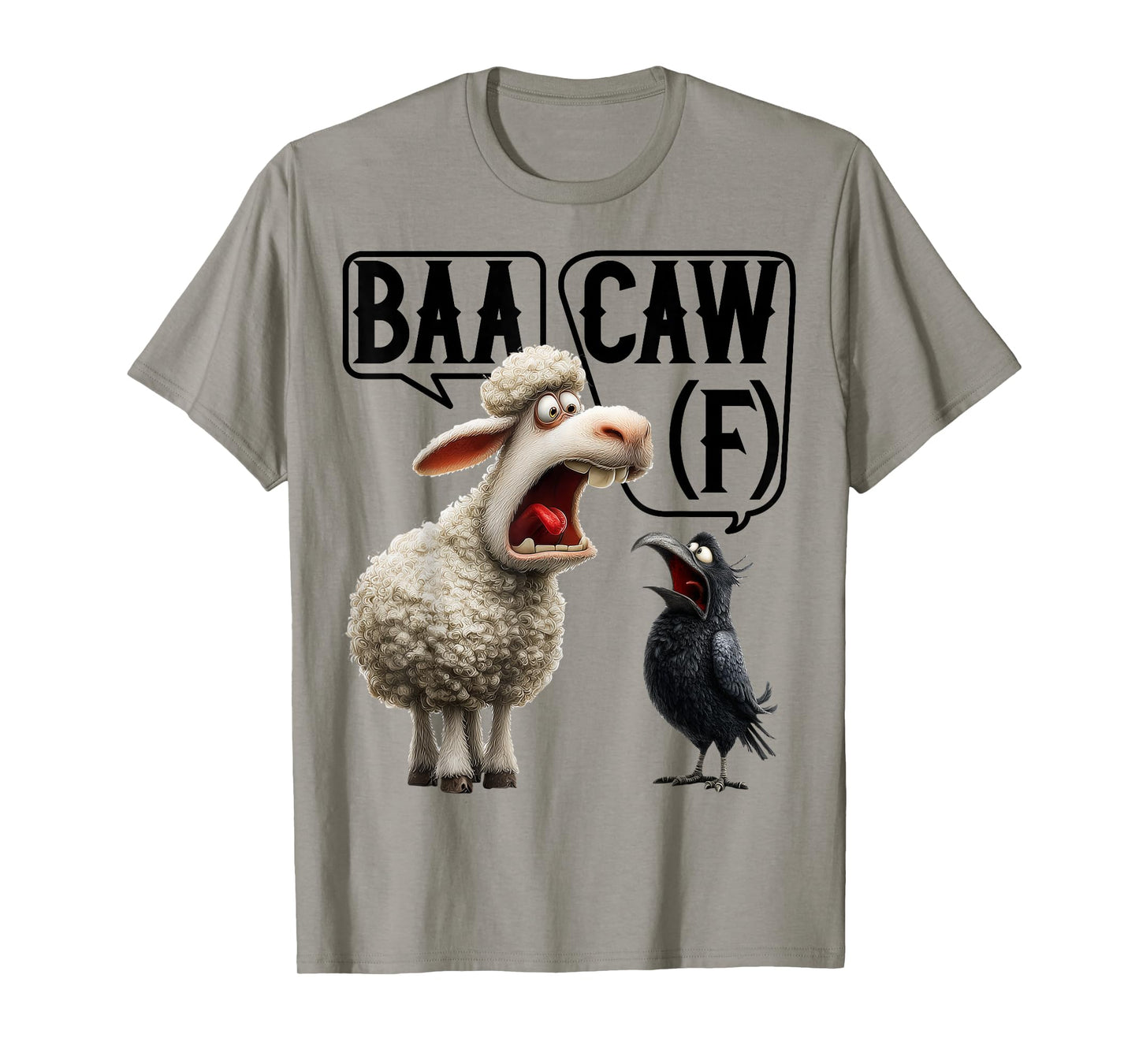 Funny Back Off Shirt β Baa-Caw-F Sheep & Crow Viral Meme Tee T-Shirt
