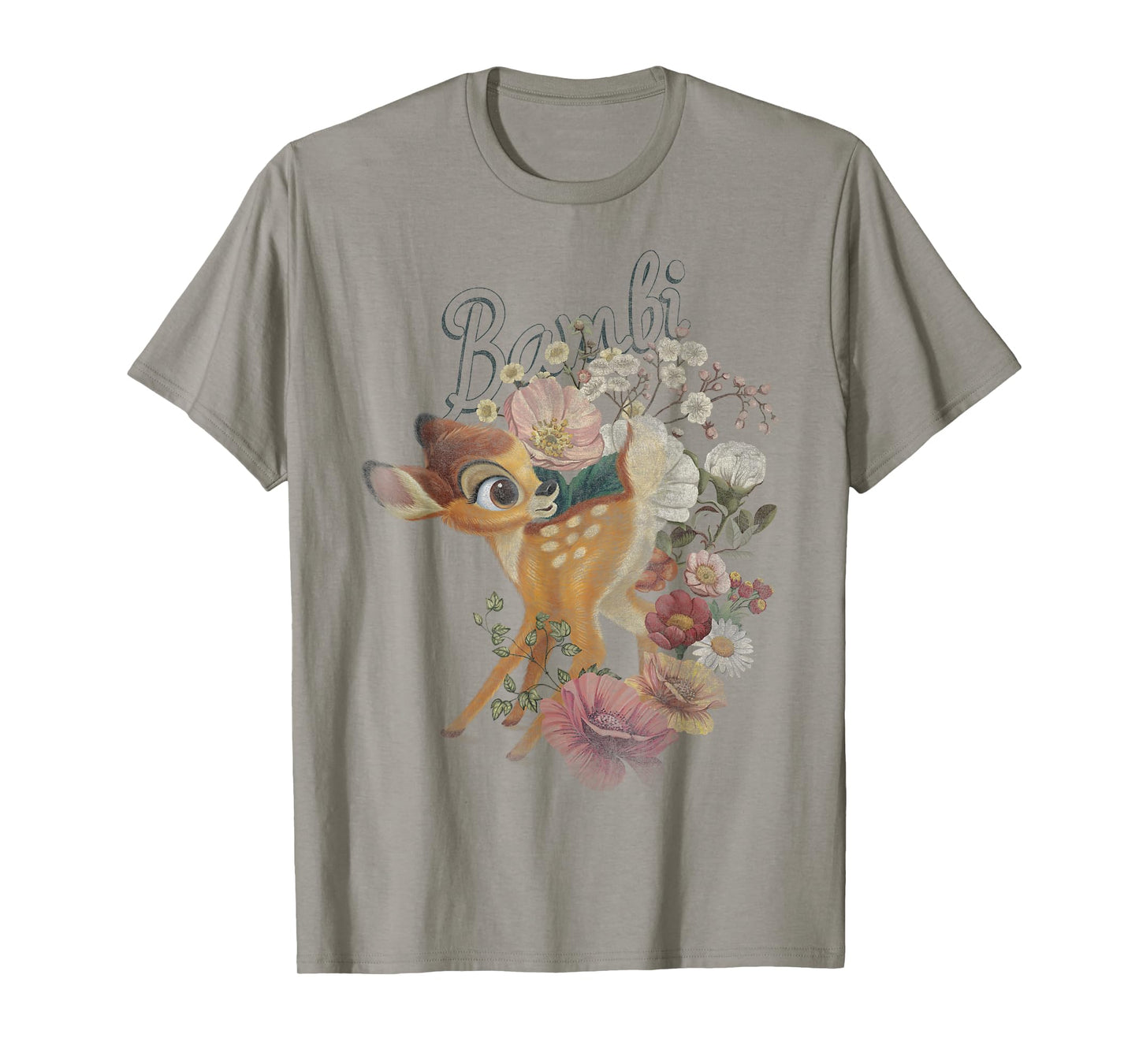 Disney Bambi Vintage Floral Poster T-Shirt