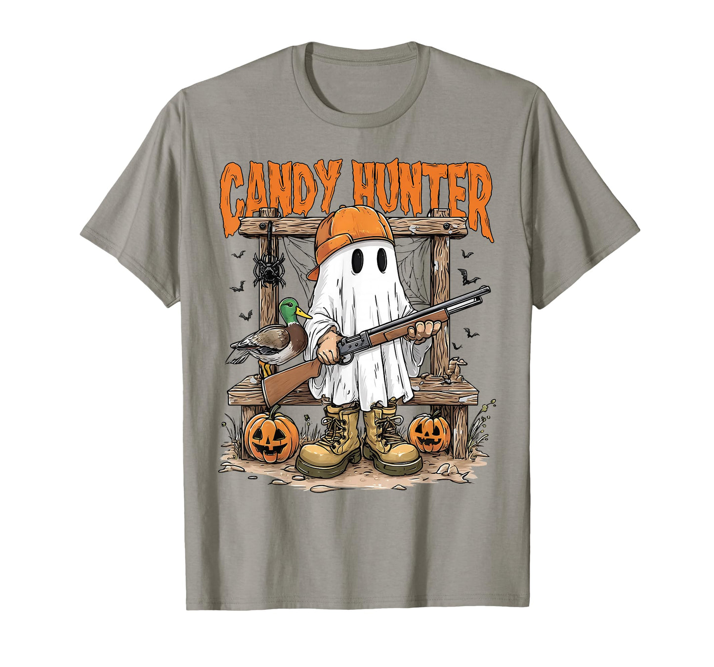 Candy Hunter Camouflage Camo Ghost Hunting Season Halloween T-Shirt