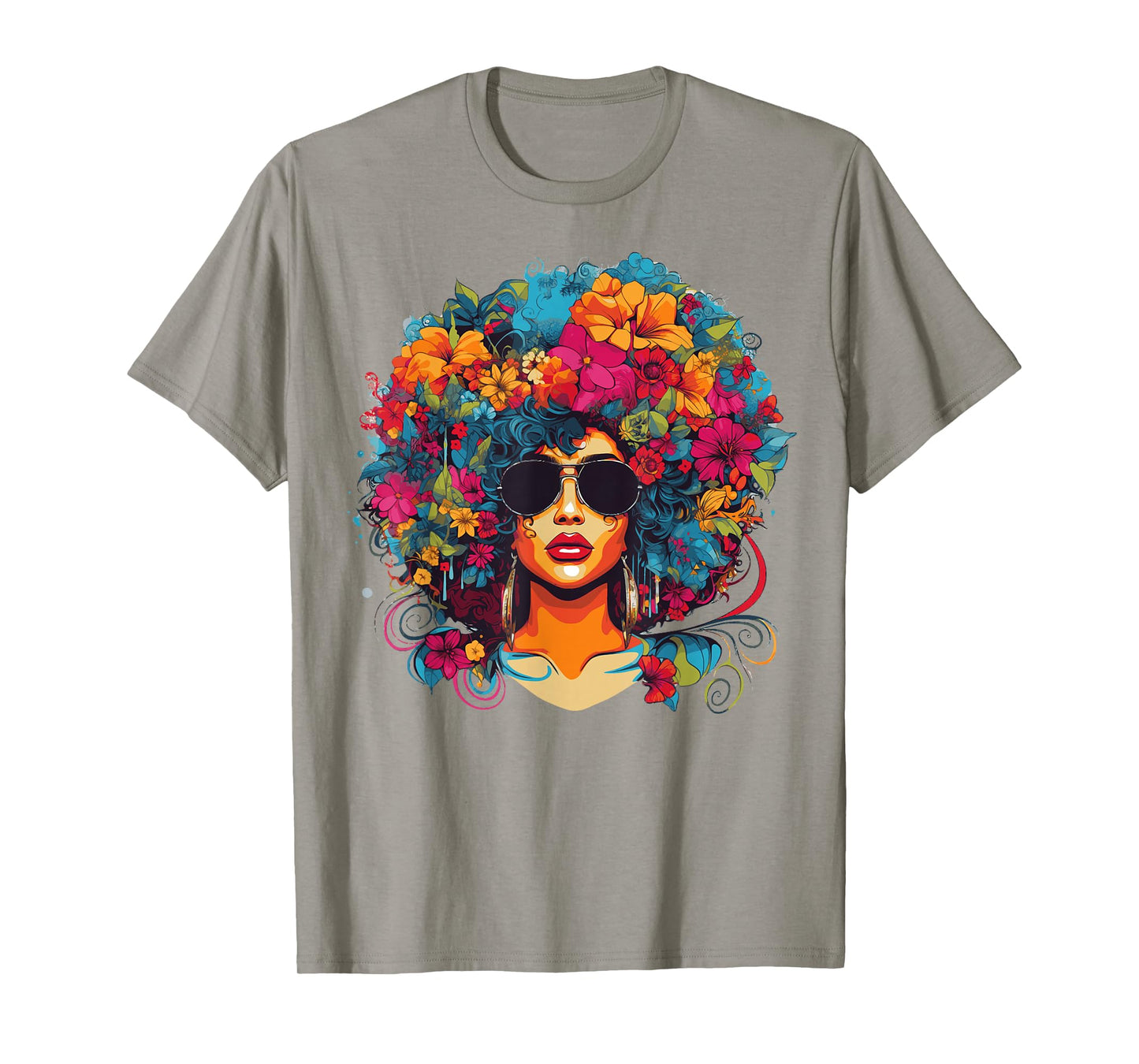 Afro Hair Natural Black History tshirt Pride Black Melanin T-Shirt