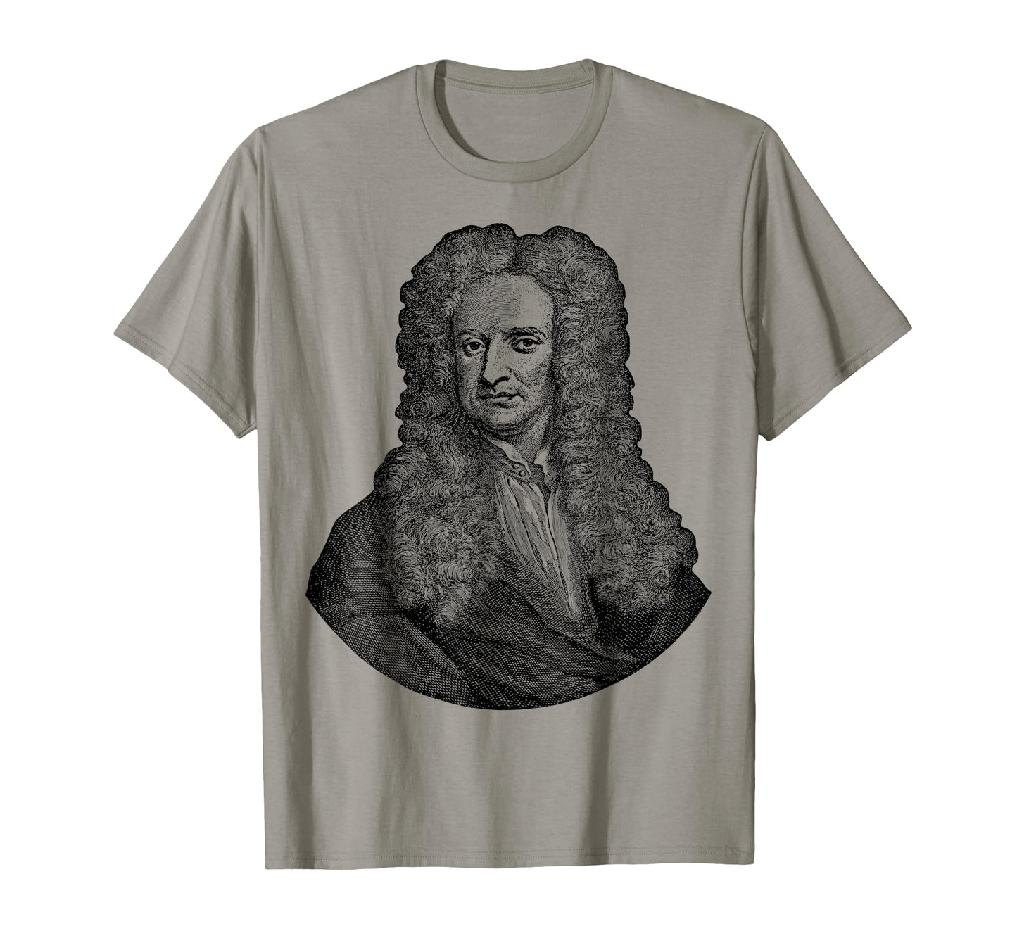 Sir Isaac Newton Face Portrait Gravity Science T-Shirt