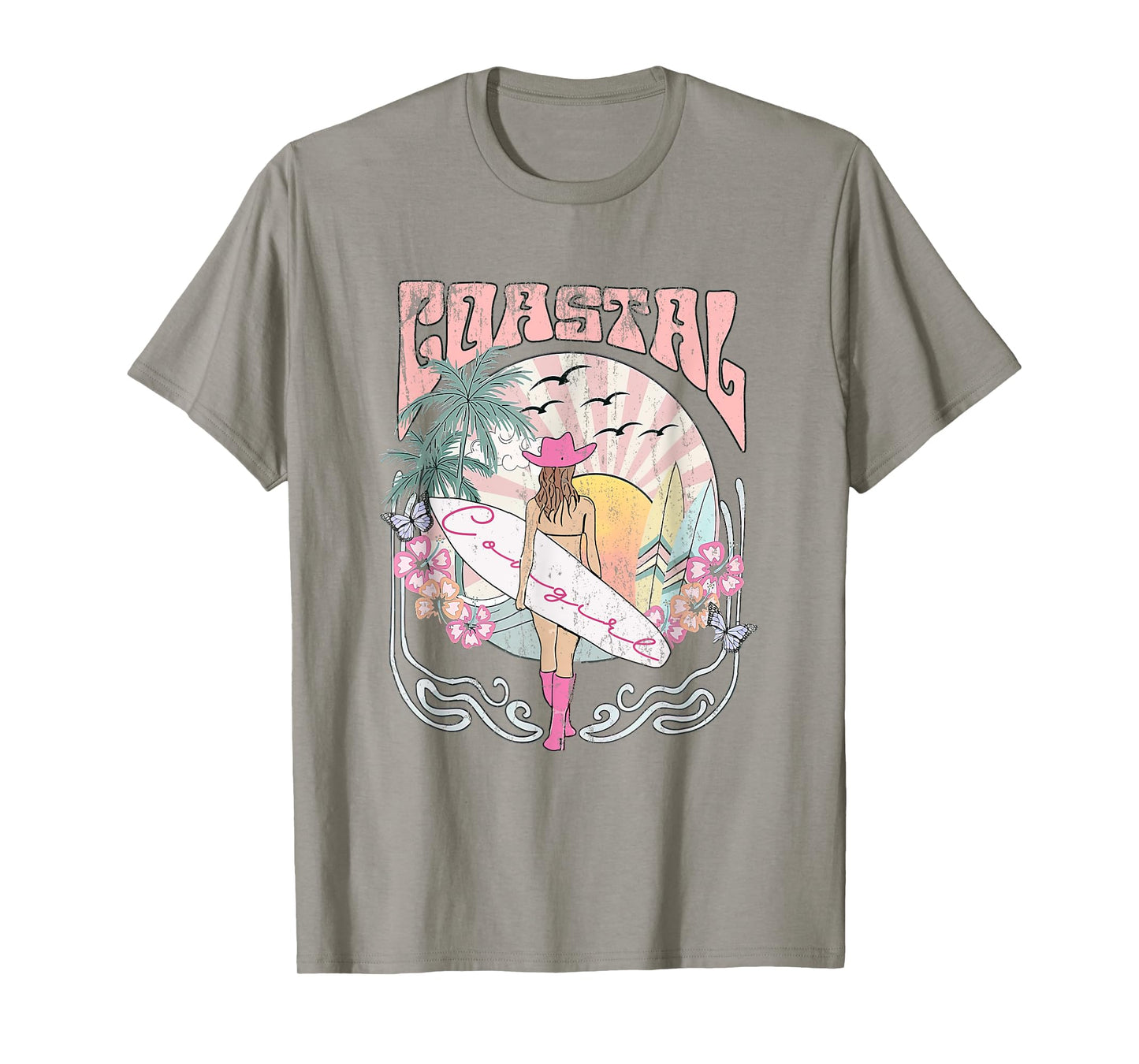 Coastal Cowgirl Aesthetic Cowgirl Surf Beach Cowgirls Outfit T-Shirt