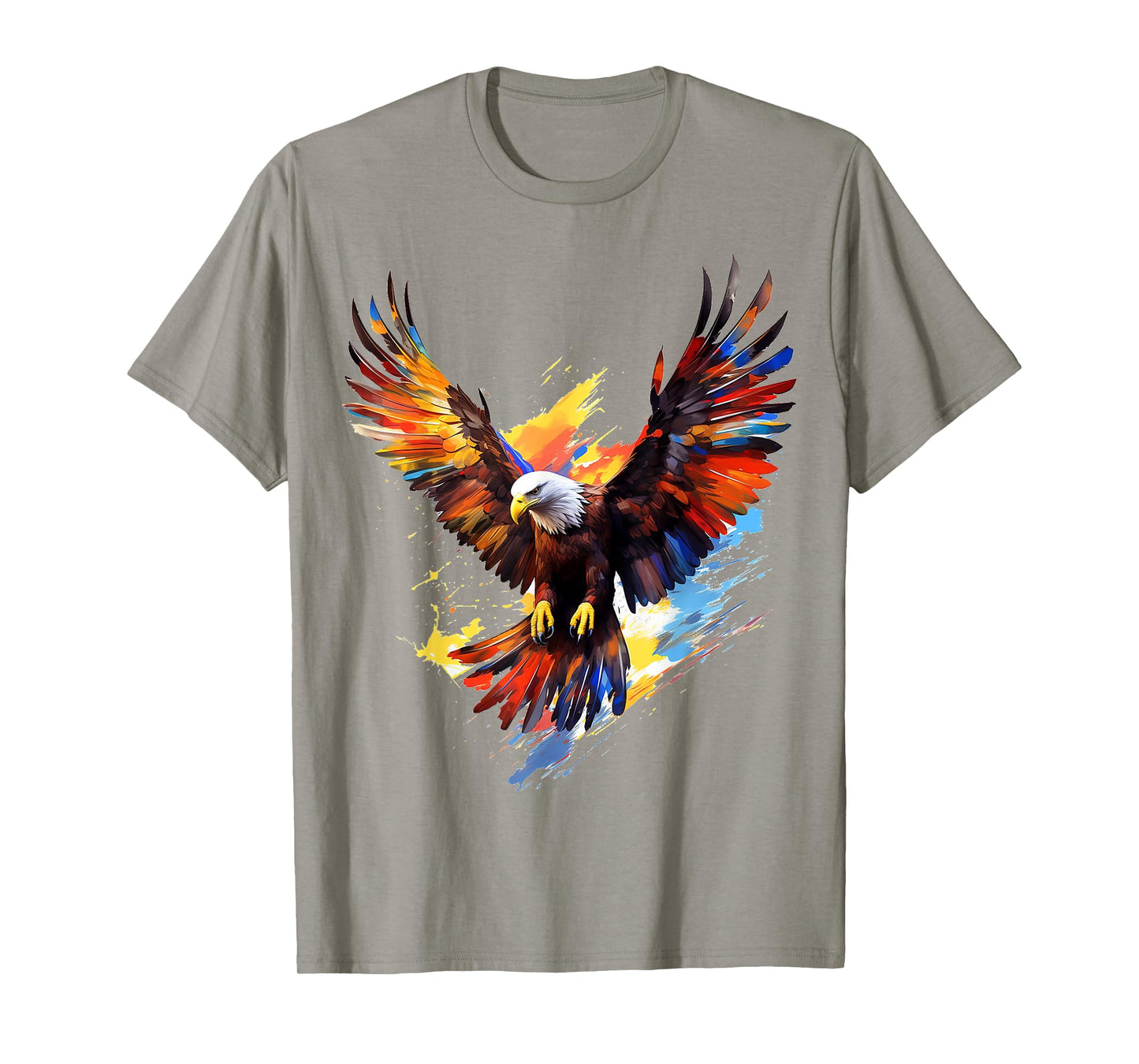 Eagle Painting Art Abstract Animal Colorful Graphic Eagle T-Shirt