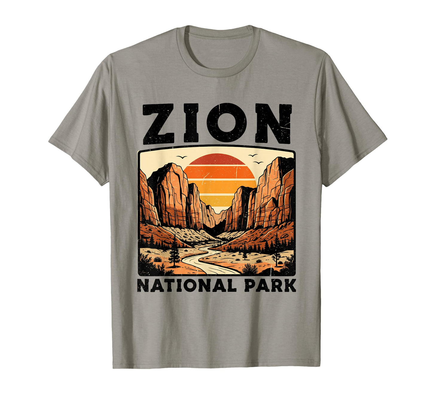 Zion National Park Vintage Hiking Souvenir Adventure Outdoor T-Shirt