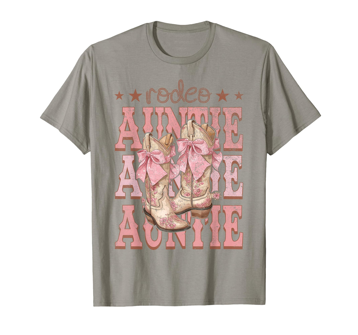 Rodeo Auntie Pink Boots Coquette Cow-Girl Birthday Party T-Shirt