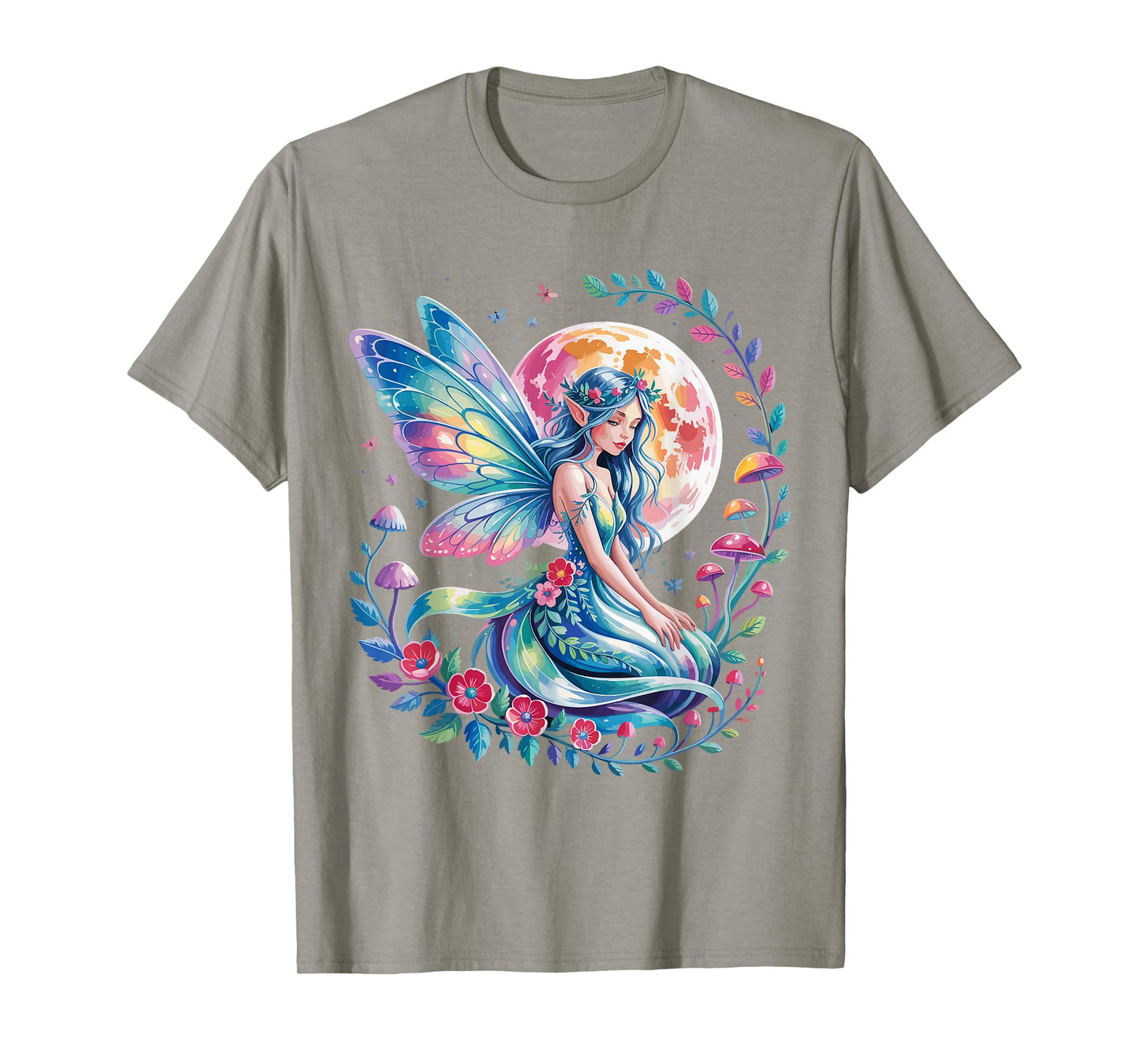 Enchanted Forest Fairy Fantasy Mystical Butterfly & Floral T-Shirt