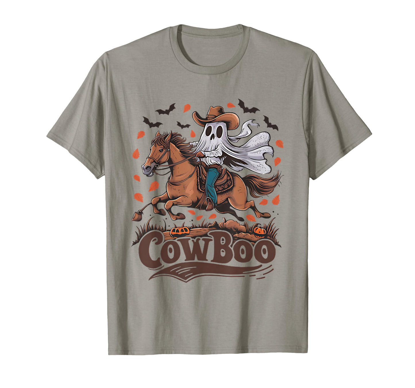 Fun Cowboo Ghost Riding Horse Western Cowboy Ghost Halloween T-Shirt