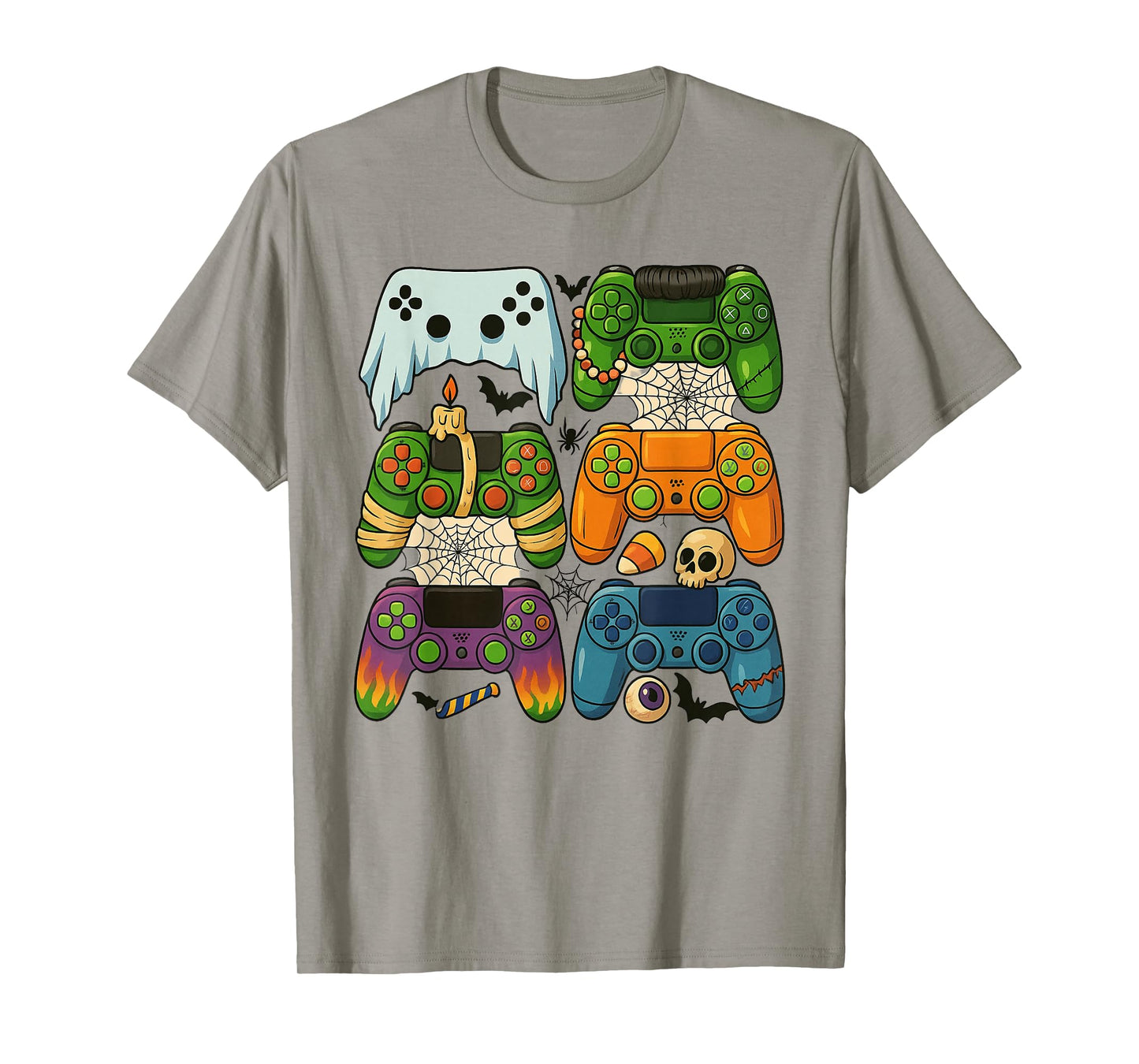 Skeleton Video Game Halloween Gaming Gamer Boys Men Kids T-Shirt
