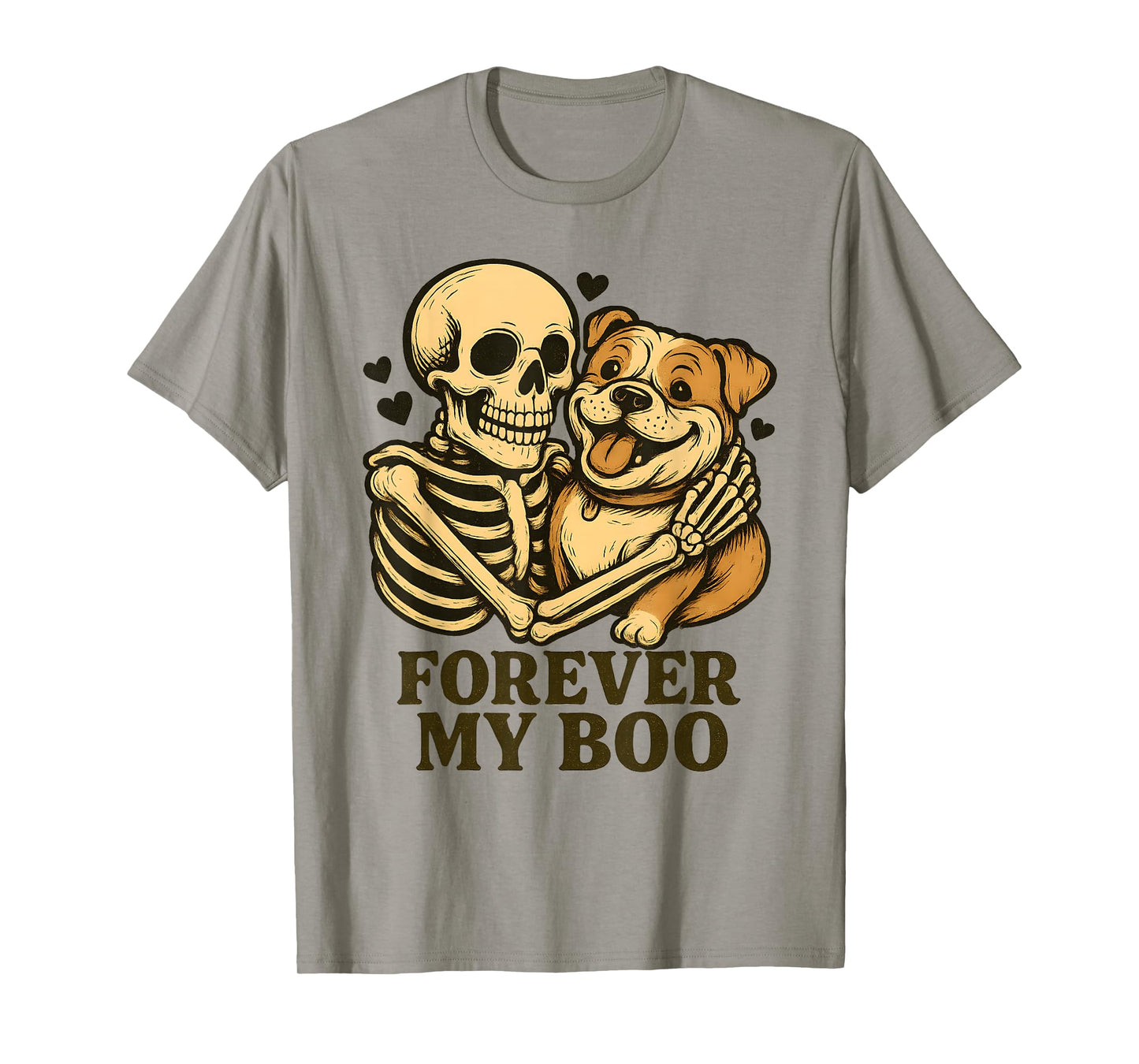 Forever My Boo Halloween Skeleton American Bulldog Lover T-Shirt