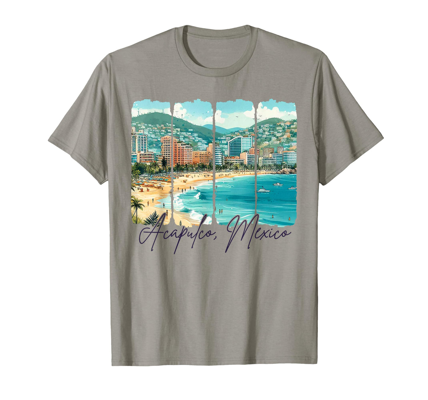 Acapulco Mexico Travel Brushstroke Acapulco Souvenir Trip T-Shirt