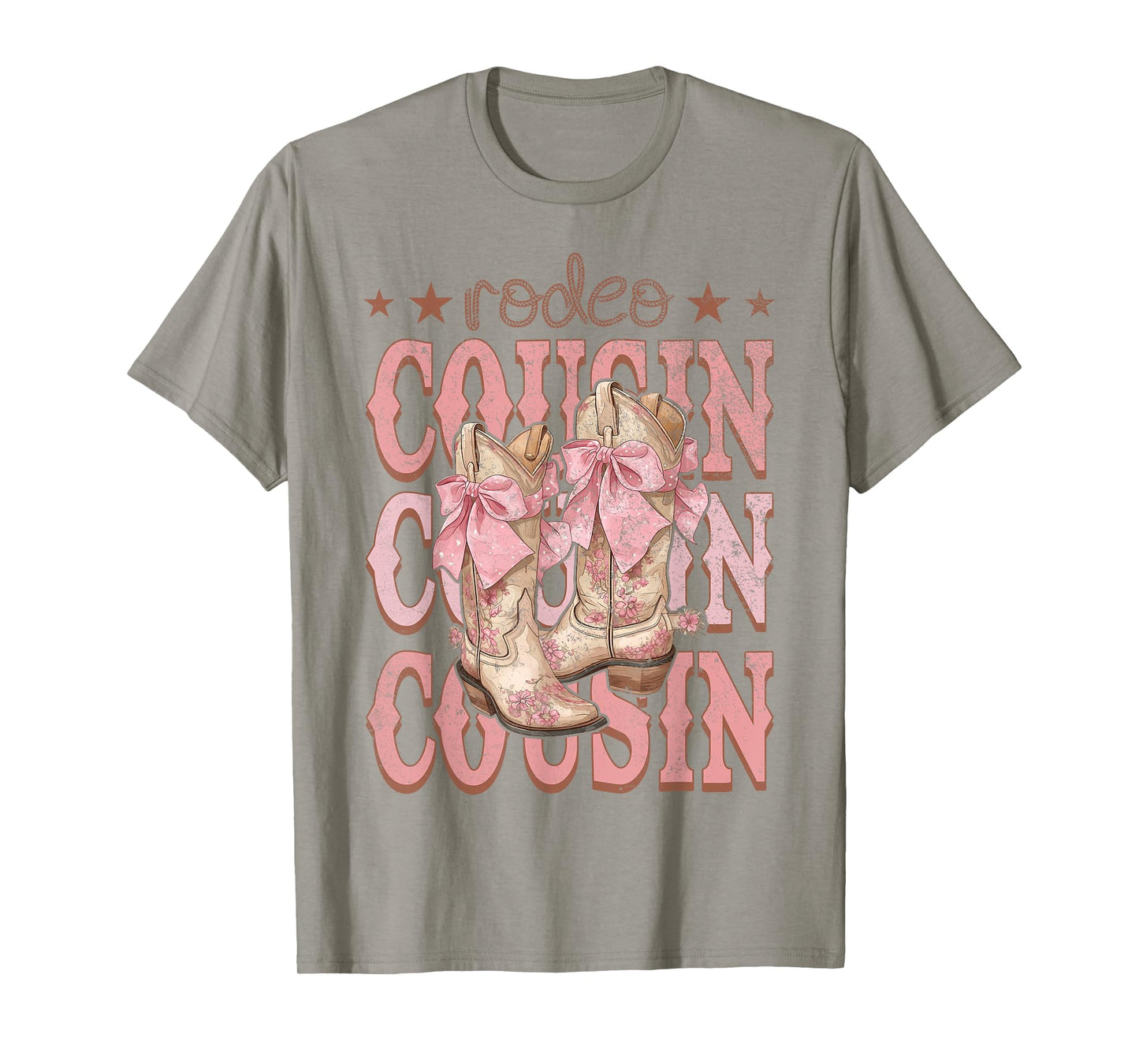 Rodeo Cousin Pink Boots Coquette Cow-Girl Birthday Party T-Shirt