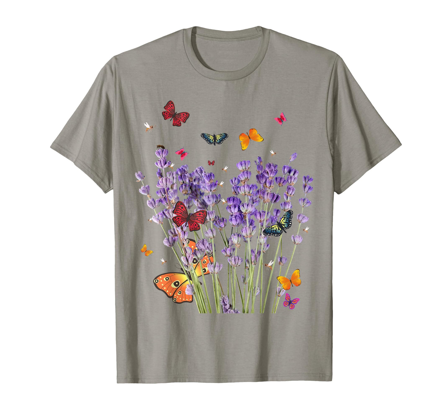 Beautiful Butterflies & Lavender Tee. Vintage & Graphic. T-Shirt