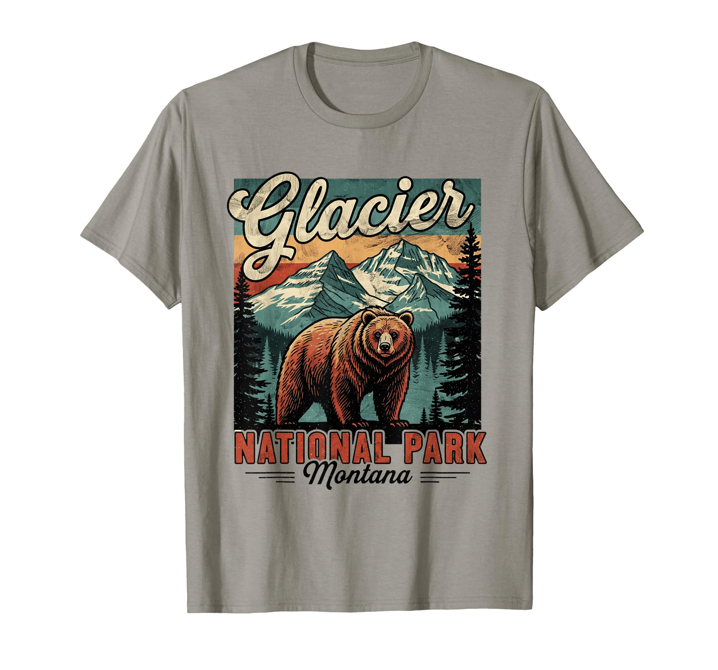 Glacier National Park Hiking Souvenir Adventure Outdoor T-Shirt
