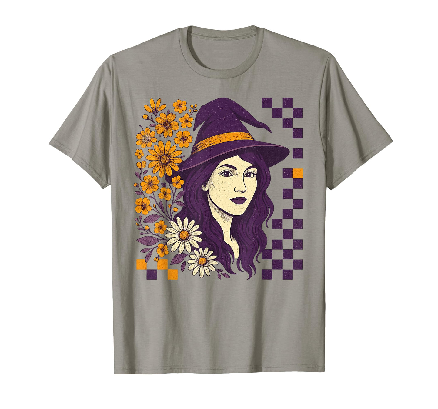 Funny Witch Halloween Floral Spooky Season Funny Fall Vibes T-Shirt