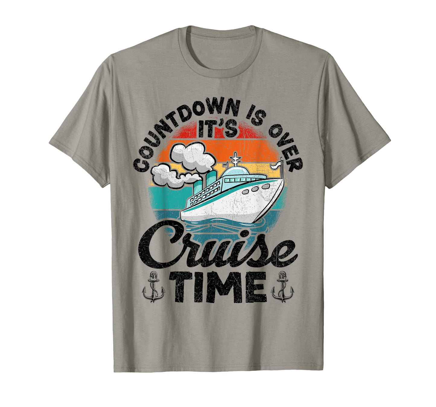 Vintage Retro Countdown Is Over It's Cruise Time T-Shirt