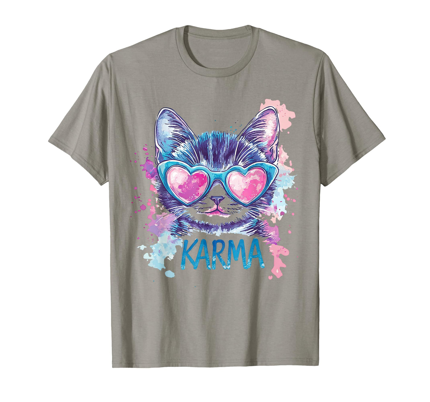 Vintage Cat Karma lovers For Teens Girls Women Men T-Shirt
