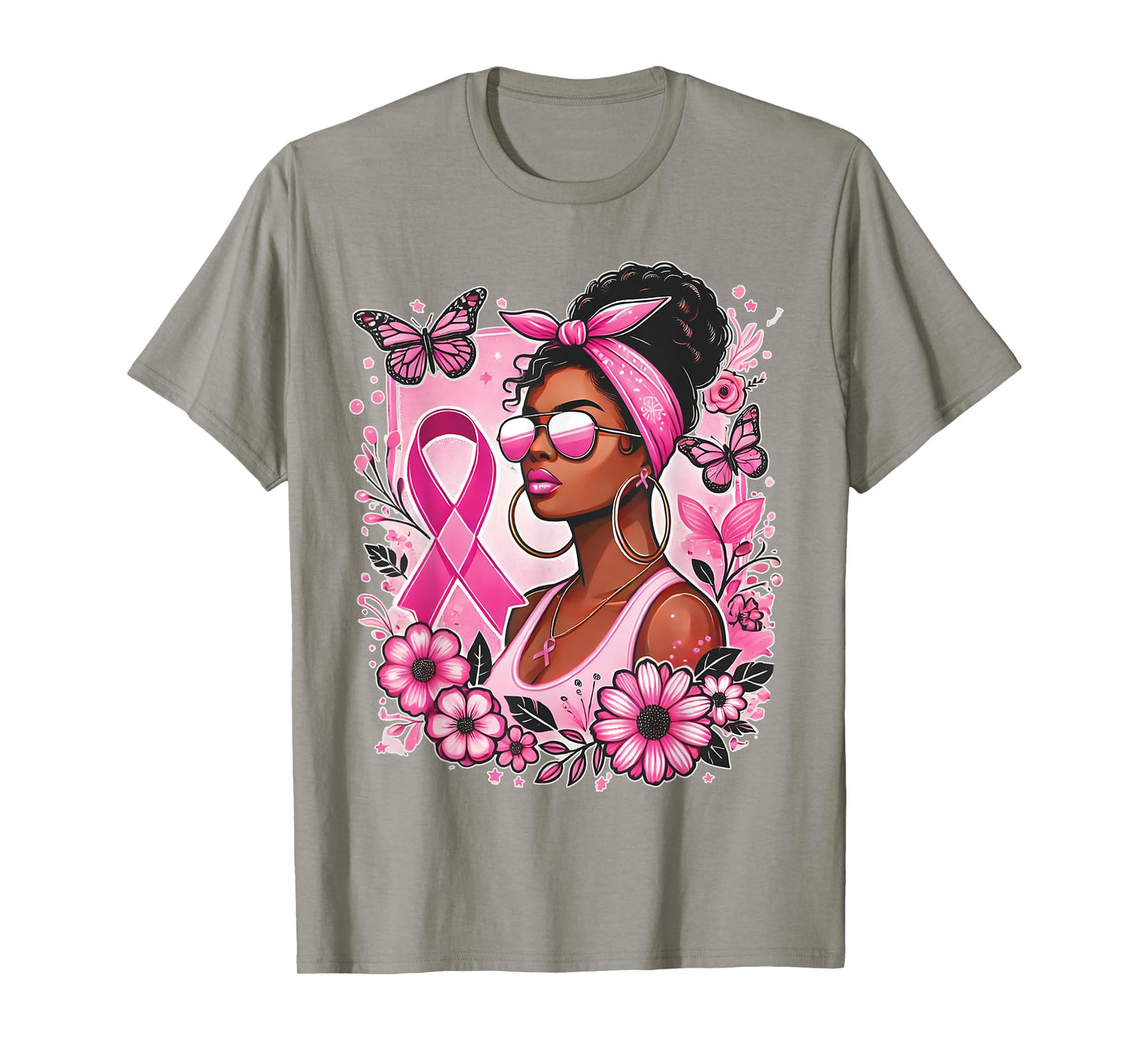 Breast cancer awareness African American support Wear Pink T-Shirt
