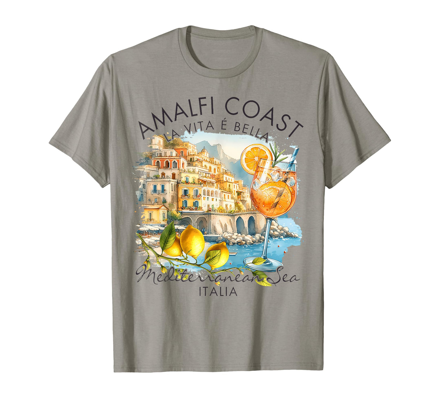 Amalfi Coast Italy Travel Trip Vacation Sea T-Shirt