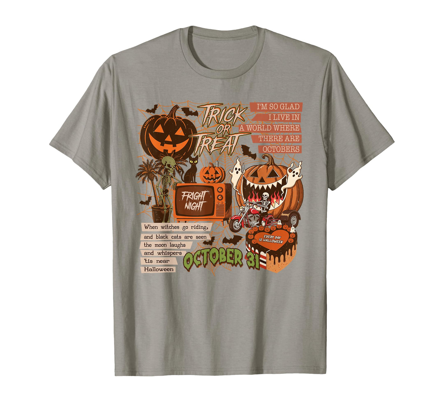 Trick Or Treat Spooky Ghost Cute Retro Halloween T-Shirt