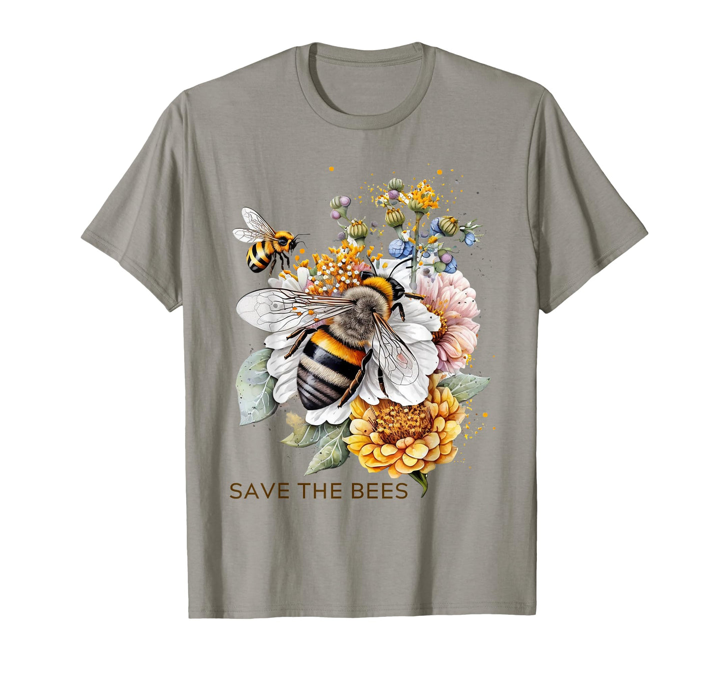 Save the Bees on Flowers Pollinators Love Bees T-Shirt