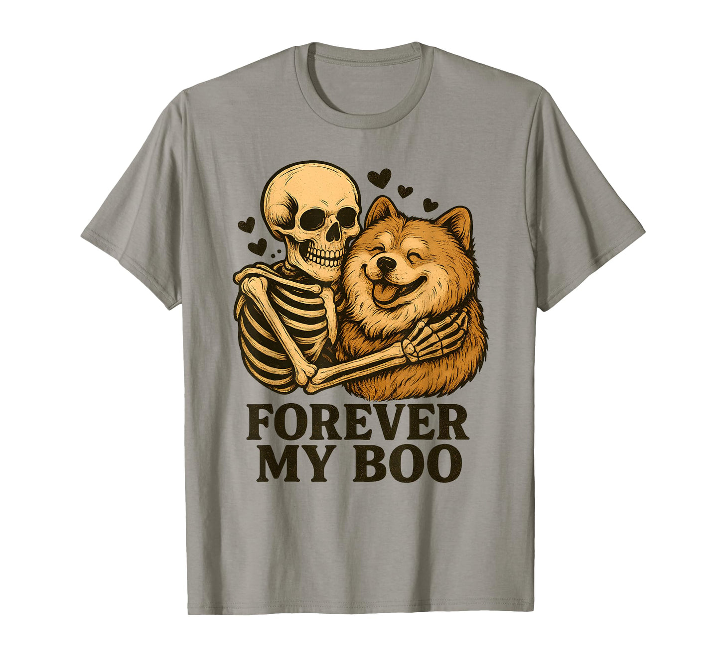 Forever My Boo Halloween Skeleton with Chow Chow Lover T-Shirt