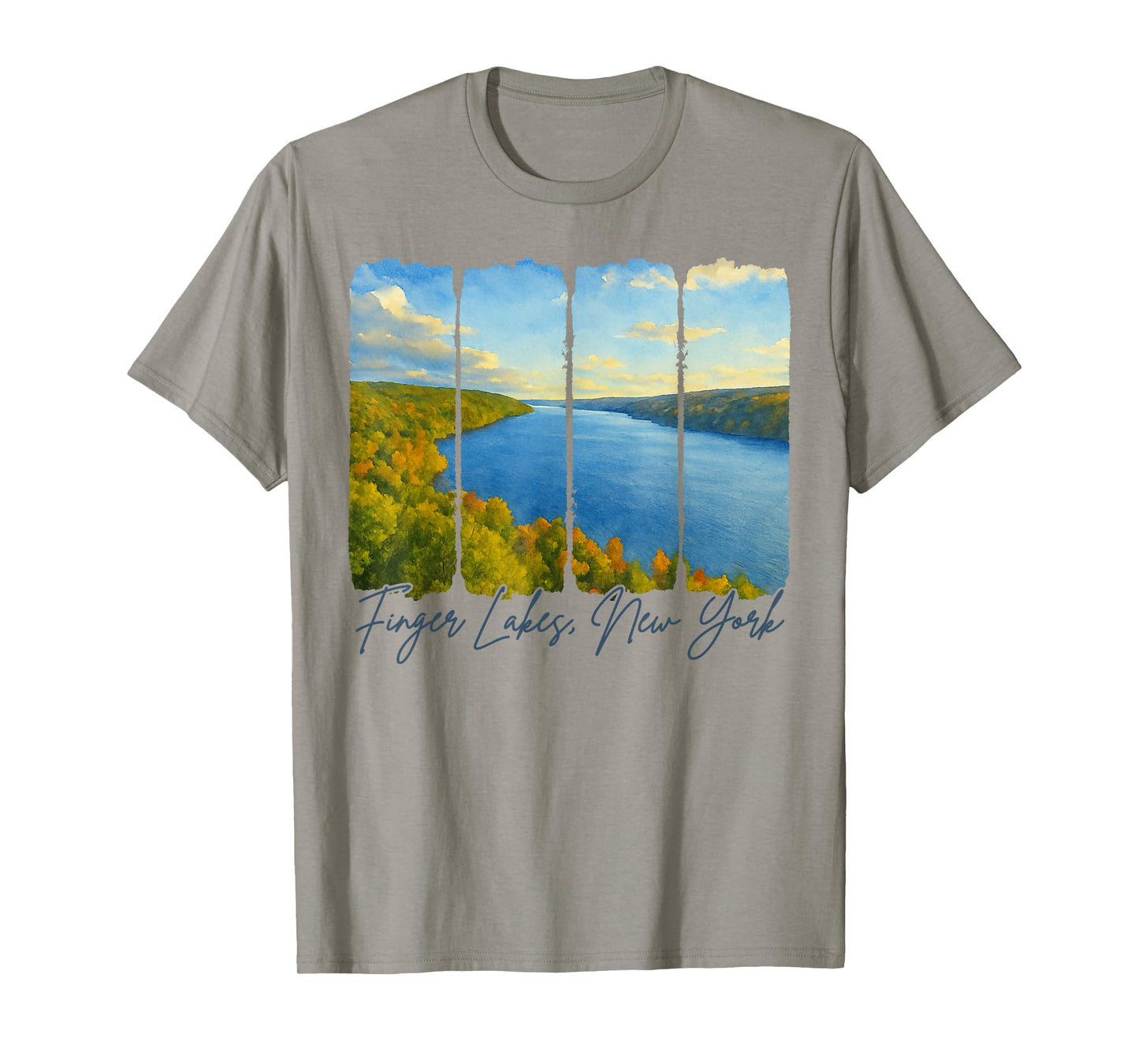 Finger Lakes New York Travel Brushstroke Finger Lakes Trip T-Shirt