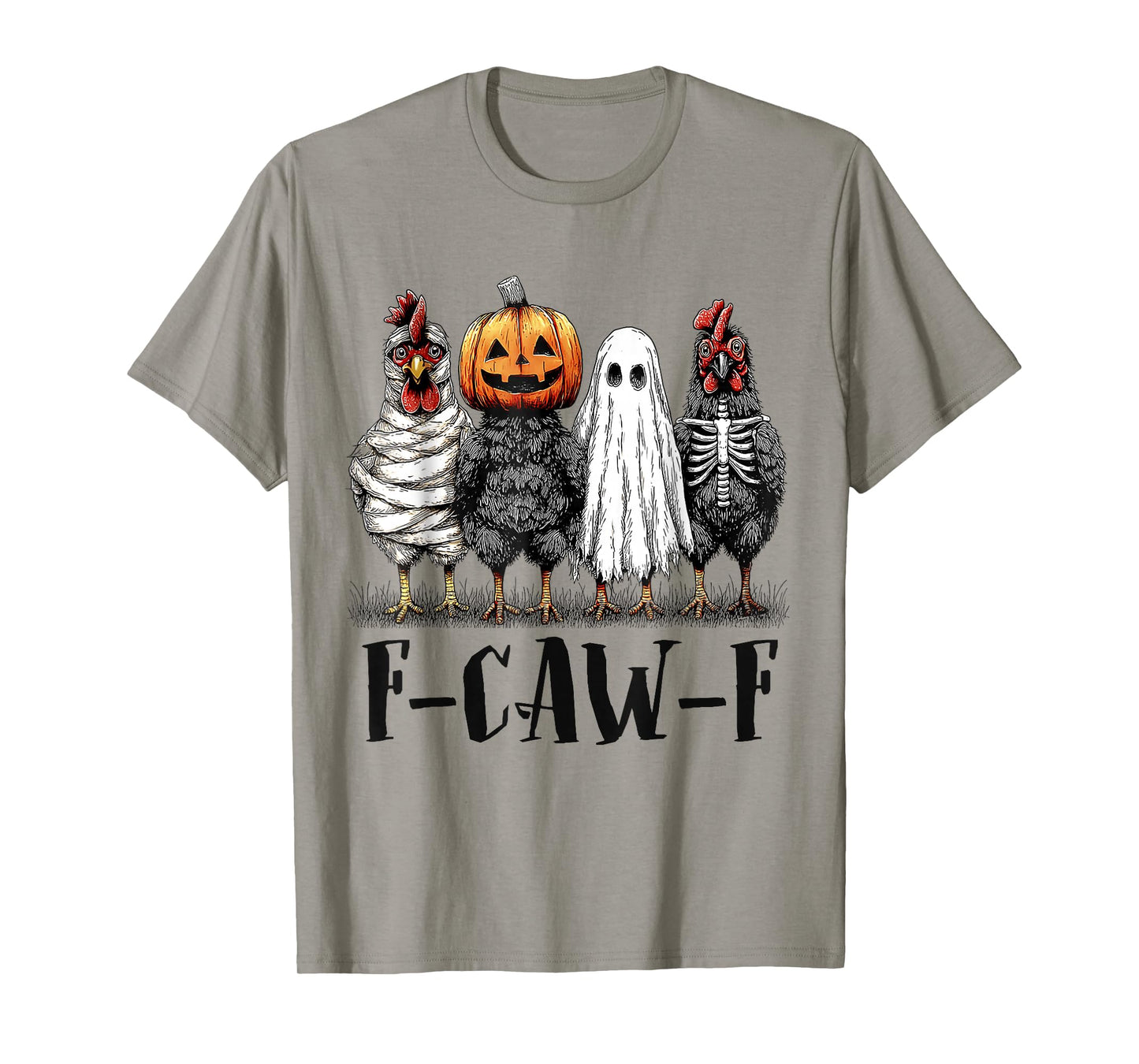 F-Caw-F Meme Chicken Halloween Humor Costume FCWF T-Shirt