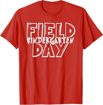 Field Day 2025 Kindergarten School Teacher Kids Red T-Shirt