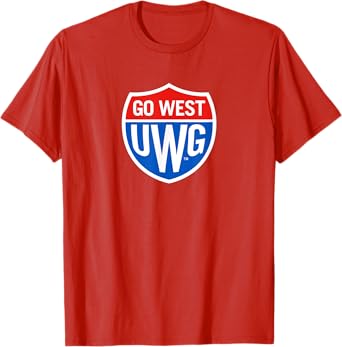 University of West Georgia UWG Wolves Go West Shield Logo T-Shirt