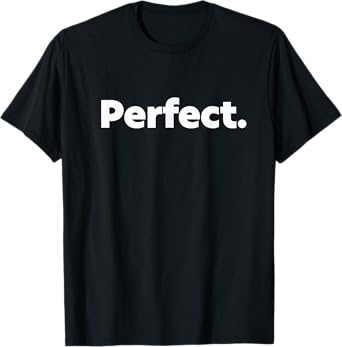 Perfect on it Design Men's Classic Fit Black Perfect T-Shirt