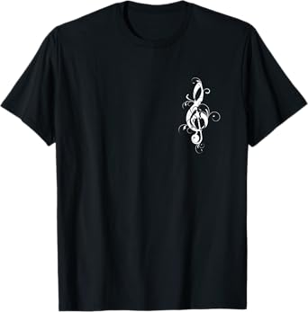 Treble Clef, Treble Clef, Floral, Musical Note T-Shirt