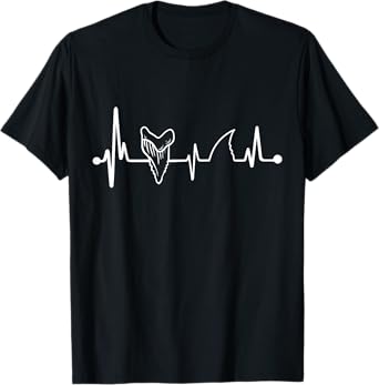 Teeth Heartbeat Shark Fossil Hunter Shark Tooth Hunter T-Shirt