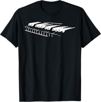 Hobby Musik Tasteninstrument Orchester Geschenke Piano Pianist Gift Klimperbox Musician Keys T-Shirt