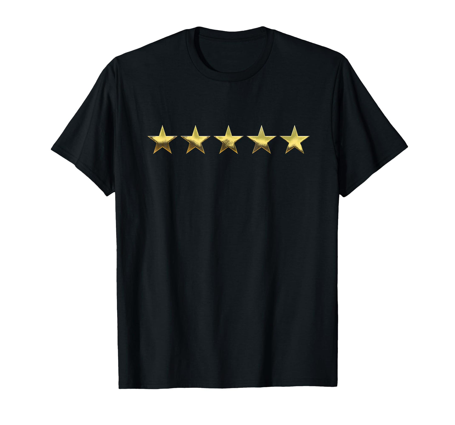 5 Gold Stars Graphic for Teachers and Achieving Top Pupils T-Shirt