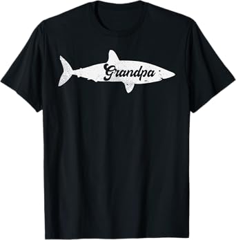 Shark Grandpa Cute Fathers Day Gramps Grandfather Gift T-Shirt