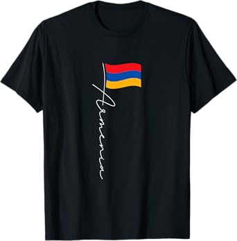 Armenia Signature Flag Pole - Patriotic Armenian Flag T-Shirt