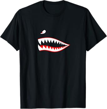 Shark Teeth P-40 P40 Warhawk Airplane Vintage WWII WW2 T-Shirt