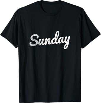Sunday TShirt Fun Retro Days of the Week T-Shirt