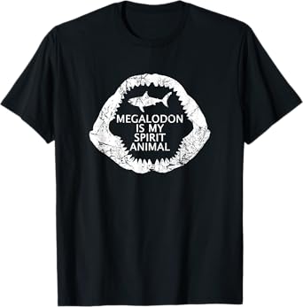 Megalodon Is My Spirit Animal T-Shirt Retro Vintage Gift T-Shirt