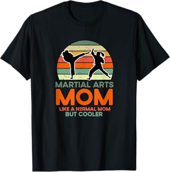Martial Arts Mom Vintage Retro Apparel For Mothers T-Shirt