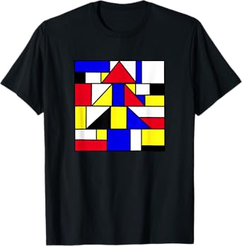 Mondrian inspired abstract primary colors geometric T-Shirt