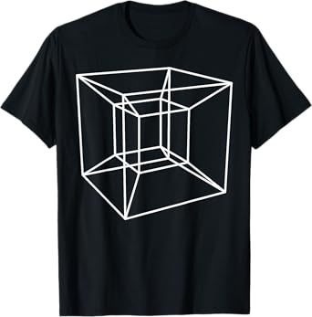 Nerdy Tesseract Hypercube Math Science Teacher Student Gift Men Women Girls Kids T-Shirt