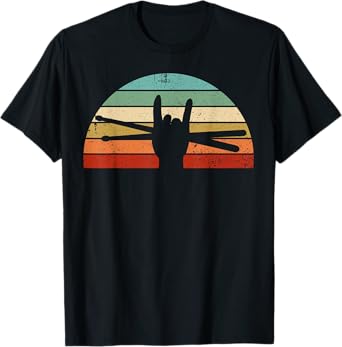 Funny Drummer Art For Men Women Kids Drumming Lover Drummer T-Shirt