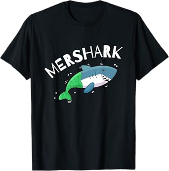 Mershark Funny Mermaid Shark Gift For Shark Lovers T-Shirt