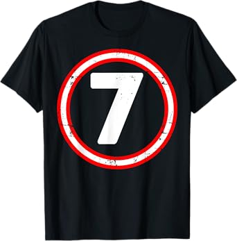 7th Birthday of Boy or Girl, 7 Years Old, Seven T-Shirt