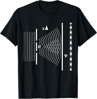Quantenmechanik und Quanten Physik Geschenkidden Double Split Experiment Physics T-Shirt - Black, Small