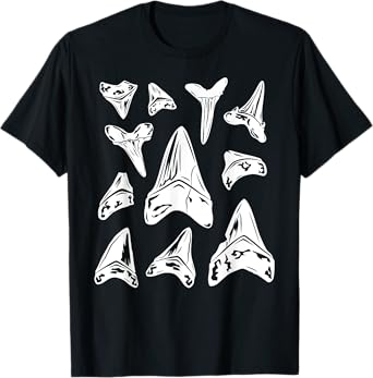 Best Shark Teeth Design For Men Women Shark Teeth Hunting T-Shirt