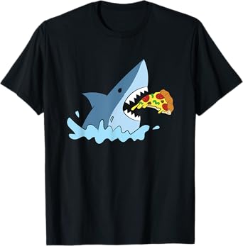 Shark Eating Pizza Cute Pizza Lover Gift T-Shirt